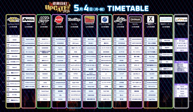 歌舞伎町UP GATE↑↑2026 TT