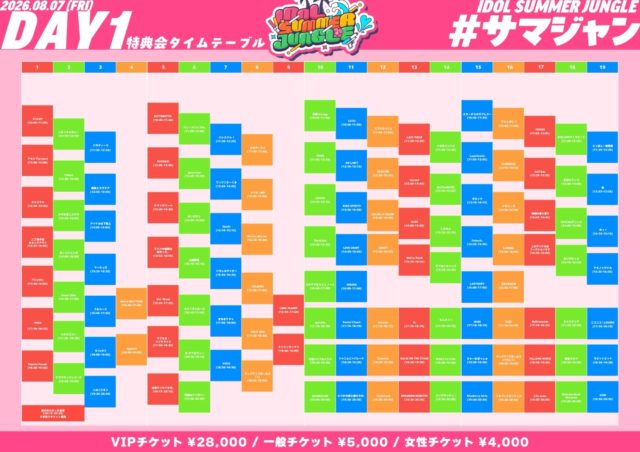IDOL SUMMER JUNGLE 2026 Day1特典会TT